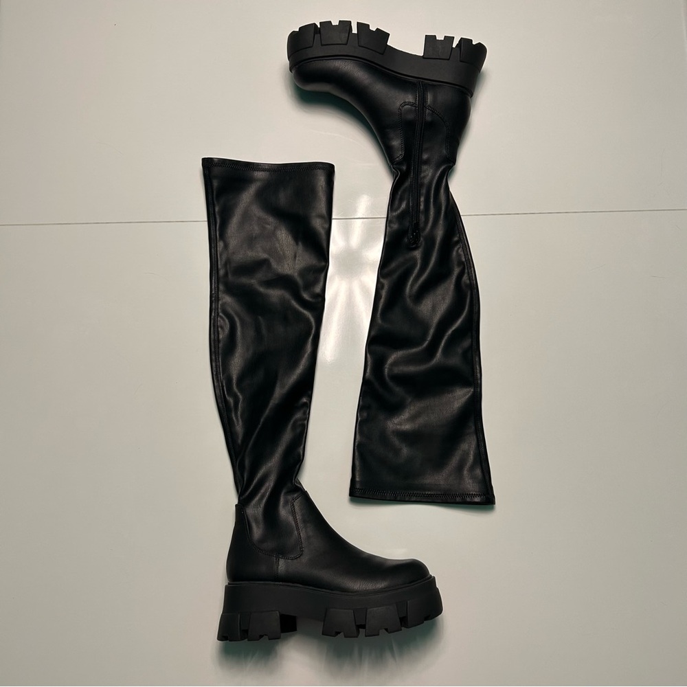 Black Knee Women's Boots